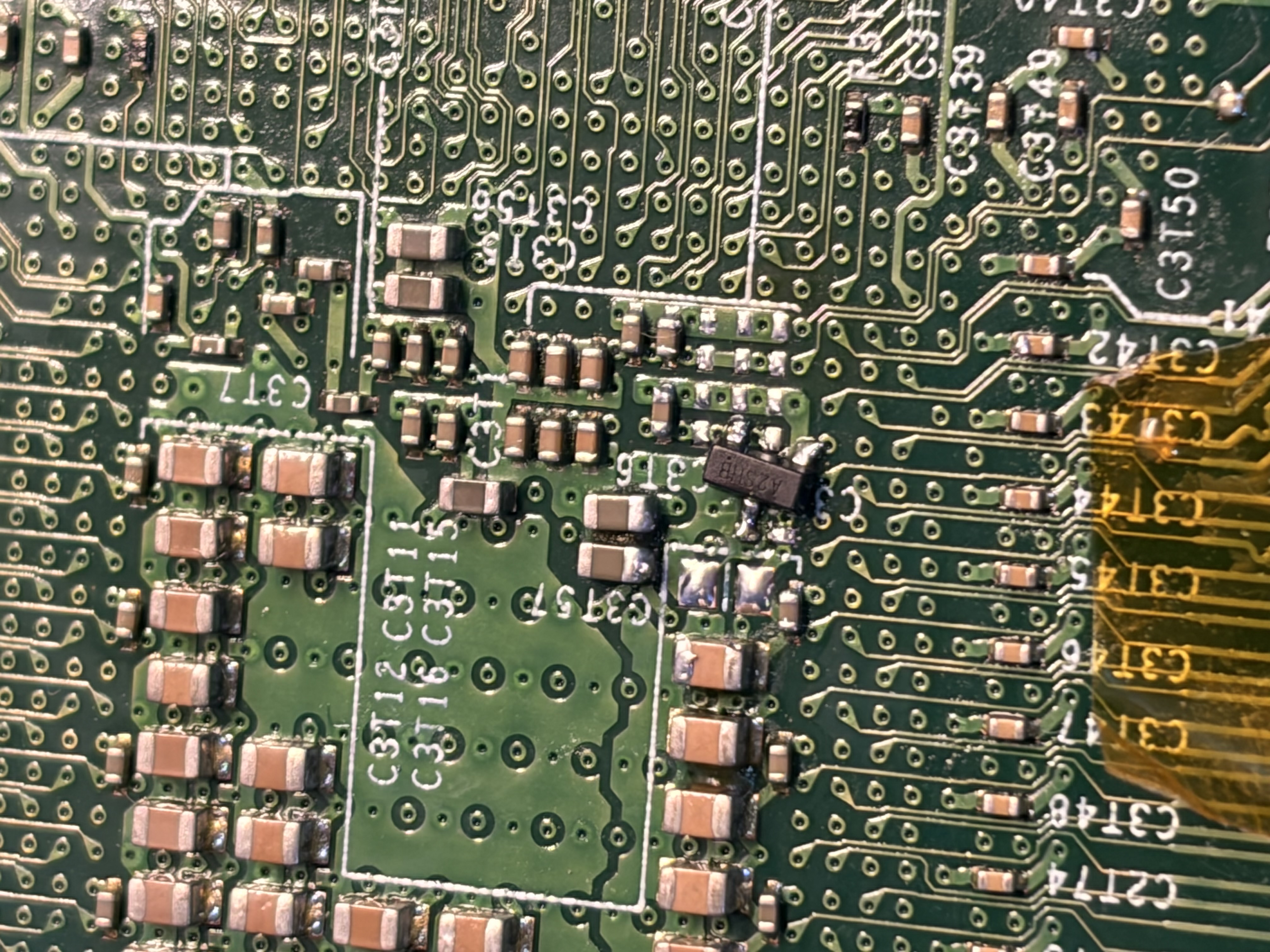deadbugged Si2302 mosfet